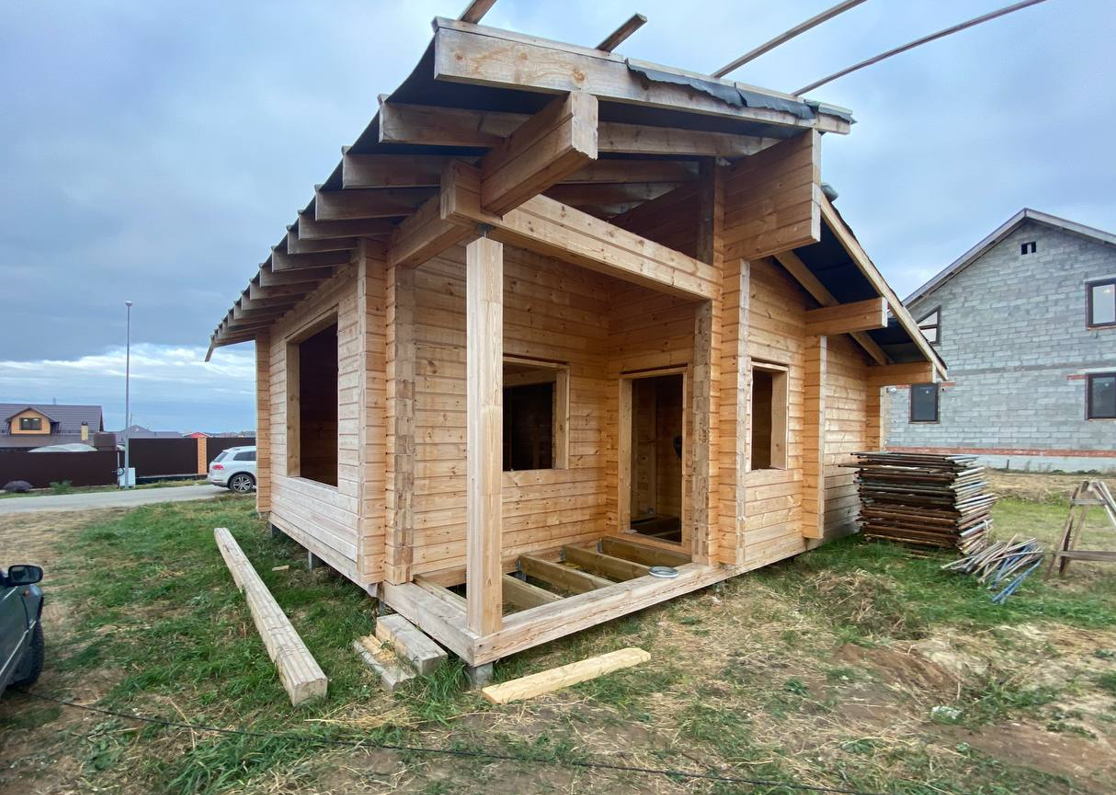 Строительство дома из двойного бруса